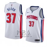 Camiseta Detroit Pistons Reggie Hearn NO 37 Association 2018 Blanco