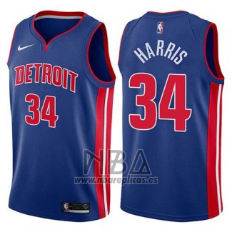 Camiseta Detroit Pistons Tobias Harris NO 34 Icon 2017-18 Azul