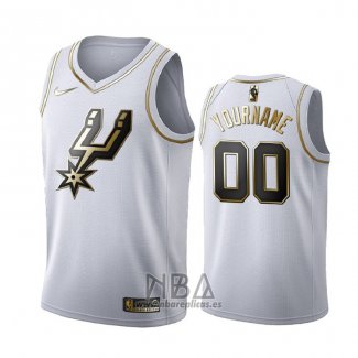 Camiseta Golden Edition San Antonio Spurs Personalizada Blanco