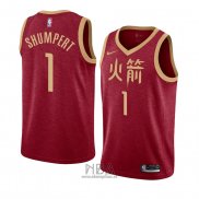 Camiseta Houston Rockets Iman Shumpert NO 1 Ciudad 2018-19 Rojo