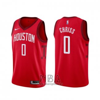 Camiseta Houston Rockets Marquese Chriss NO 0 Earned Rojo