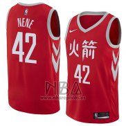 Camiseta Houston Rockets Nene NO 42 Ciudad 2018 Rojo