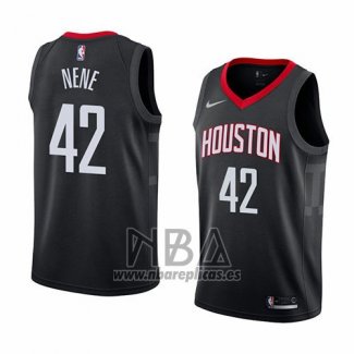 Camiseta Houston Rockets Nene NO 42 Statement 2018 Negro