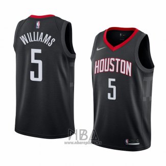 Camiseta Houston Rockets Troy Williams NO 5 Statement 2018 Negro