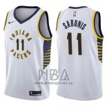 Camiseta Indiana Pacers Domantas Sabonis NO 11 Association 2017-18 Blanco