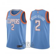 Camiseta Los Angeles Clippers Shai Gilgeous Alexander NO 2 Ciudad Azul