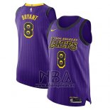 Camiseta Los Angeles Lakers Kobe Bryant NO 8 Ciudad 2018-19 Violeta