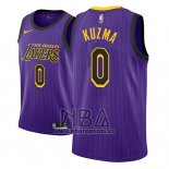 Camiseta Los Angeles Lakers Kyle Kuzma NO 0 Ciudad 2018 Violeta