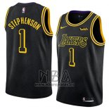 Camiseta Los Angeles Lakers Lance Stephenson NO 1 Ciudad 2018 Negro