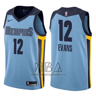 Camiseta Memphis Grizzlies Tyreke Evans NO 12 Statement 2017-18 Azul