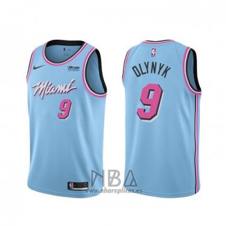 Camiseta Miami Heat Kelly Olynyk NO 9 Ciudad 2019-20 Azul