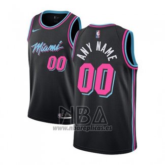 Camiseta Miami Heat Personalizada Ciudad 2018-19 Negro