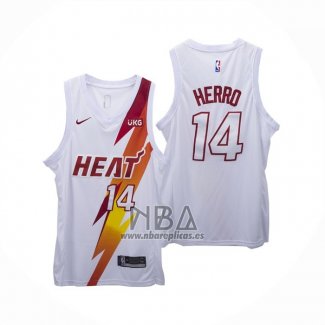 Camiseta Miami Heat Tyler Herro NO 14 Fashion Royalty Blanco