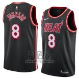 Camiseta Miami Heat Tyler Johnson NO 8 Classic 2018 Negro