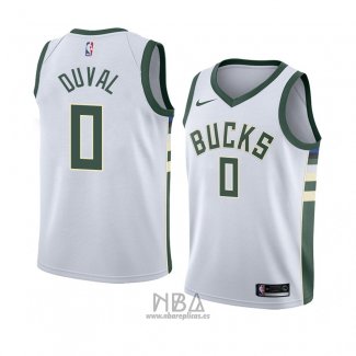 Camiseta Milwaukee Bucks Trevon Duval NO 0 Association 2018 Blanco