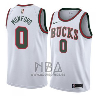 Camiseta Milwaukee Bucks Xavier Munford NO 0 Classic 2018 Blanco