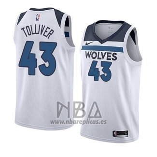 Camiseta Minnesota Timberwolves Anthony Tolliver NO 43 Association 2018 Blanco