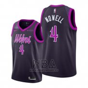 Camiseta Minnesota Timberwolves Jaylen Nowell NO 4 Ciudad Violeta