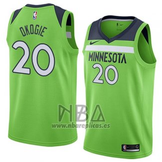 Camiseta Minnesota Timberwolves Josh Okogie NO 20 Statement 2018 Verde