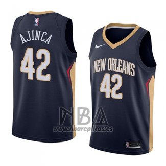 Camiseta New Orleans Pelicans Alexis Ajinca NO 42 Icon 2018 Azul