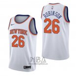 Camiseta New York Knicks Mitchell Robinson NO 26 Association Blanco