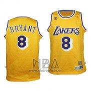 Camiseta Nino Los Angeles Lakers Kobe Bryant NO 8 Retro Amarillo