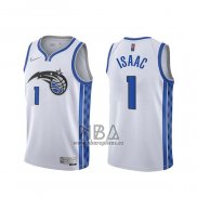 Camiseta Orlando Magic Jonathan Isaac NO 1 Earned 2020-21 Blanco