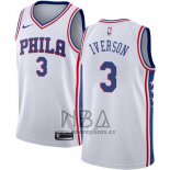 Camiseta Philadelphia 76ers Allen Iverson NO 3 Association 2017-18 Blanco