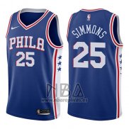 Camiseta Philadelphia 76ers Ben Simmons NO 25 2017-18 Azul