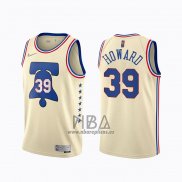 Camiseta Philadelphia 76ers Dwight Howard NO 39 Earned 2020-21 Crema