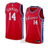 Camiseta Philadelphia 76ers Jonathon Simmons NO 14 Statement 2018 Rojo