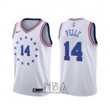 Camiseta Philadelphia 76ers Norvel Pelle NO 14 Earned 2019-20 Blanco