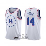 Camiseta Philadelphia 76ers Norvel Pelle NO 14 Earned 2019-20 Blanco