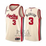 Camiseta Portland Trail Blazers C.j. Mccollum NO 3 Ciudad 2019-20 Cream