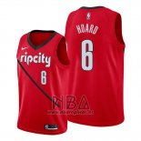 Camiseta Portland Trail Blazers Jaylen Hoard NO 6 Earned Rojo