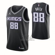 Camiseta Sacramento Kings Neemias Queta NO 24 Statement 2020-21 Negro