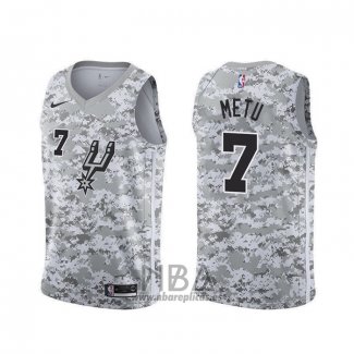 Camiseta San Antonio Spurs Chimezie Metu NO 7 Earned Camuflaje