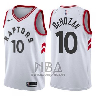 Camiseta Toronto Raptors DeMar DeRozan NO 10 2017-18 Blanco