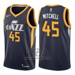 Camiseta Utah Jazz Donovan Mitchell NO 45 Icon 2017-18 Azul