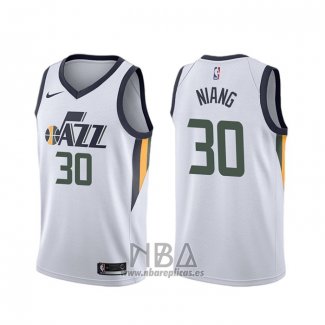 Camiseta Utah Jazz Georges Niang NO 30 Association Blanco