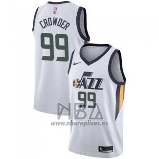 Camiseta Utah Jazz Jae Crowder NO 99 Association 2017-18 Blanco