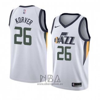 Camiseta Utah Jazz Kyle Korver NO 26 Association 2018 Blanco