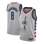 Camiseta Washington Wizards Rui Hachimura NO 8 Ciudad 2020-21 Gris