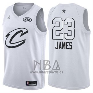 Camiseta All Star 2018 Cleveland Cavaliers Lebron James NO 23 Blanco