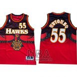 Camiseta Atlanta Hawks Dikembe Mutombo NO 55 Retro Rojo