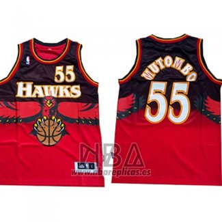 Camiseta Atlanta Hawks Dikembe Mutombo NO 55 Retro Rojo