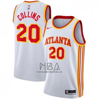 Camiseta Atlanta Hawks John Collins NO 20 Association 2020-21 Blanco