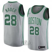 Camiseta Boston Celtics Abdel Nader NO 28 Ciudad 2018 Gris