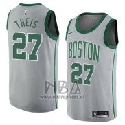 Camiseta Boston Celtics Daniel Theis NO 27 Ciudad 2018 Gris