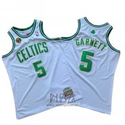 Camiseta Boston Celtics Kevin Garnett NO 5 2007-08 Finals Blanco